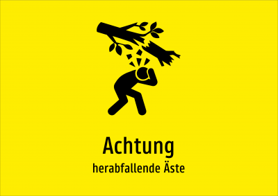 Achtung - herabfallende Äste