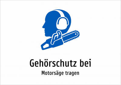 Gehörschutz bei - Motorsäge tragen