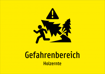 Gefahrenbereich - Holzernte