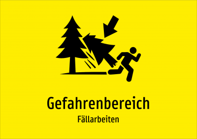 Gefahrenbereich - Fällarbeiten