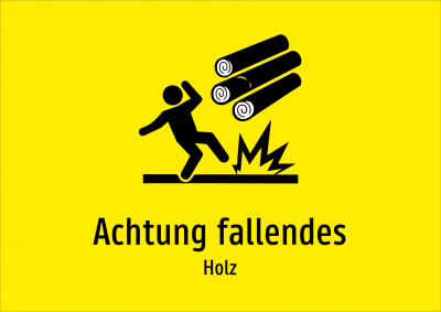 Achtung fallendes - Holz