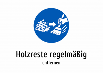 Holzreste regelmäßig - entfernen