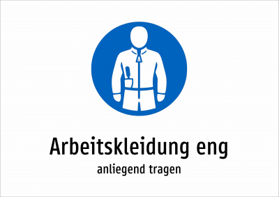 Arbeitskleidung eng - anliegend tragen
