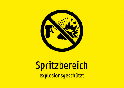 Spritzbereich - explosionsgeschützt