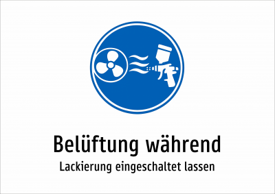 Belüftung während - Lackierung eingeschaltet lassen