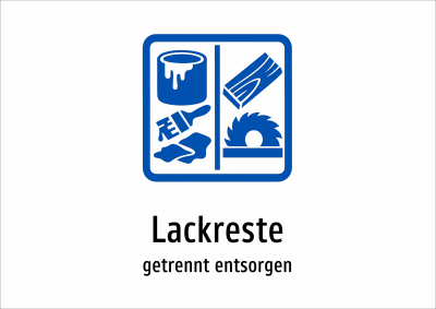 Lackreste - getrennt entsorgen