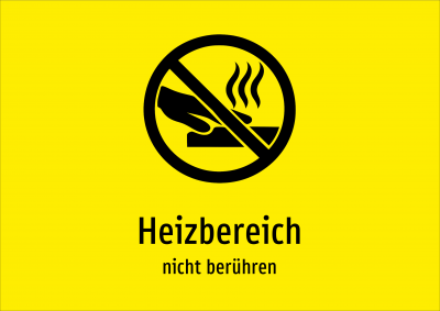 Heizbereich - nicht berühren