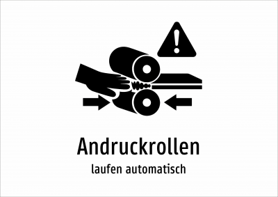 Andruckrollen - laufen automatisch