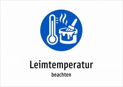 Leimtemperatur - beachten