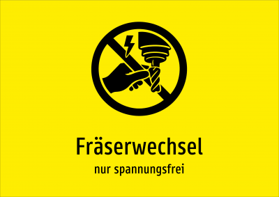 Fräserwechsel - nur spannungsfrei