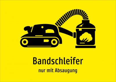 Bandschleifer - nur mit Absaugung
