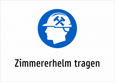 Zimmererhelm tragen