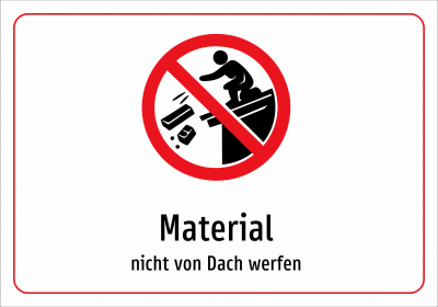 Material - nicht von Dach werfen