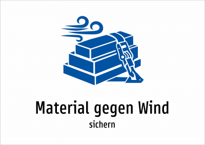 Material gegen Wind - sichern