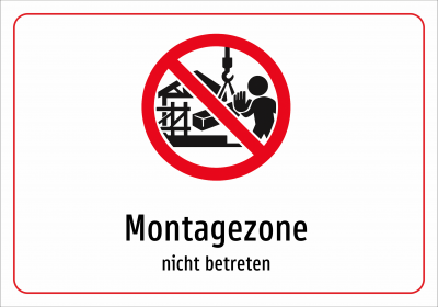 Montagezone - nicht betreten