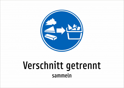Verschnitt getrennt - sammeln
