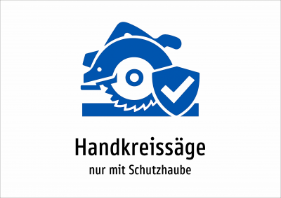 Handkreissäge - nur mit Schutzhaube