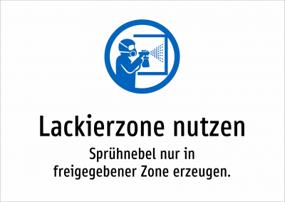 Lackierzone nutzen - Sprühnebel nur in freigegebener Zone erzeugen.