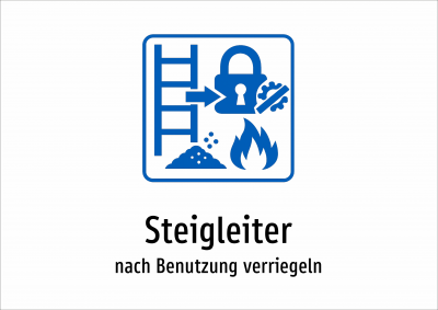 Steigleiter - nach Benutzung verriegeln
