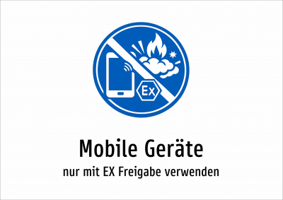 Mobile Geräte - nur mit EX Freigabe verwenden