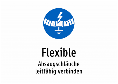 Flexible - Absaugschläuche leitfähig verbinden