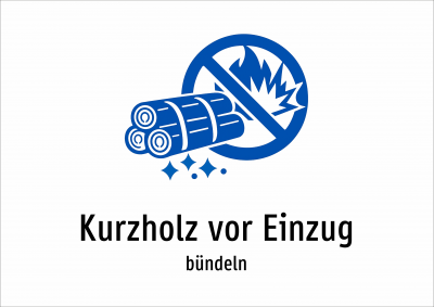 Kurzholz vor Einzug - bündeln