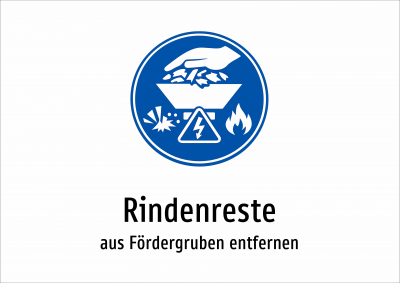 Rindenreste - aus Fördergruben entfernen