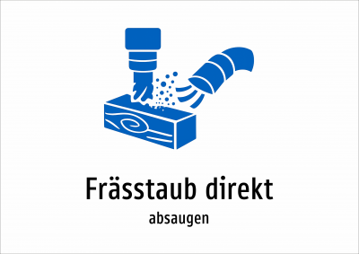 Frässtaub direkt - absaugen