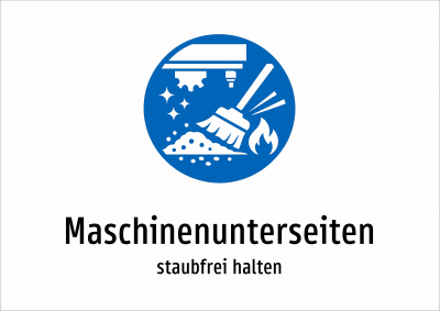 Maschinenunterseiten - staubfrei halten