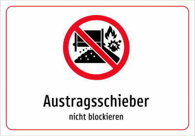 Austragsschieber - nicht blockieren