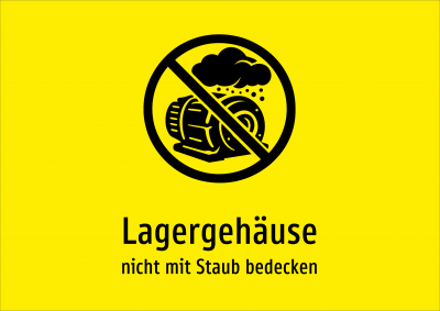 Lagergehäuse - nicht mit Staub bedecken