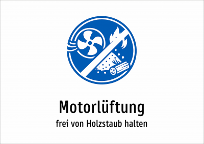 Motorlüftung - frei von Holzstaub halten