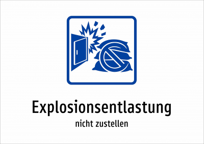 Explosionsentlastung - nicht zustellen