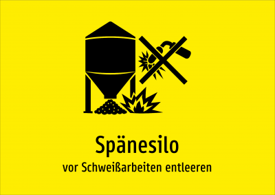 Spänesilo - vor Schweißarbeiten entleeren
