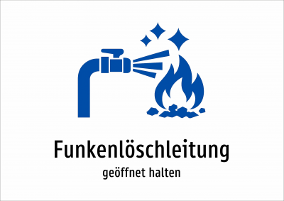 Funkenlöschleitung - geöffnet halten