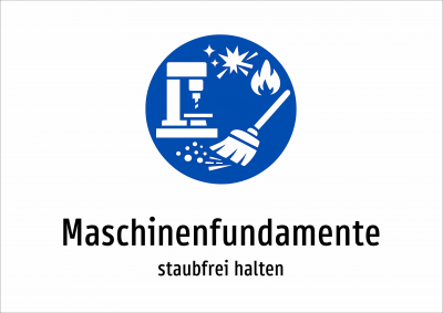 Maschinenfundamente - staubfrei halten