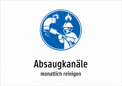 Absaugkanäle - monatlich reinigen