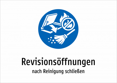 Revisionsöffnungen - nach Reinigung schließen