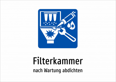 Filterkammer - nach Wartung abdichten