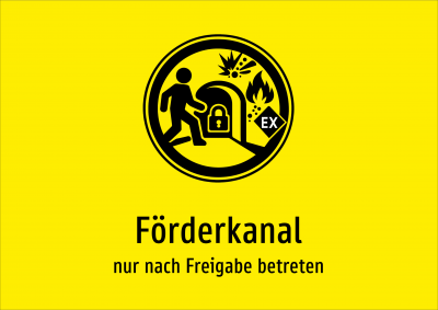 Förderkanal - nur nach Freigabe betreten