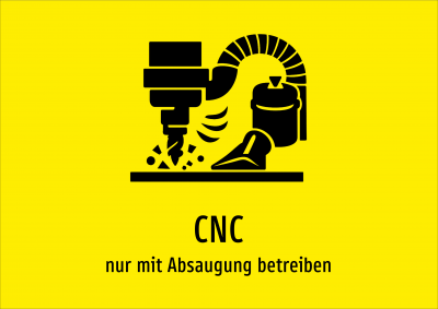 CNC - nur mit Absaugung betreiben