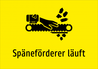 Späneförderer läuft