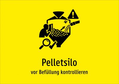 Pelletsilo - vor Befüllung kontrollieren