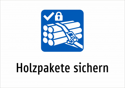 Holzpakete sichern