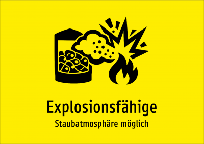 Explosionsfähige - Staubatmosphäre möglich