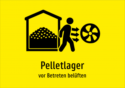 Pelletlager - vor Betreten belüften