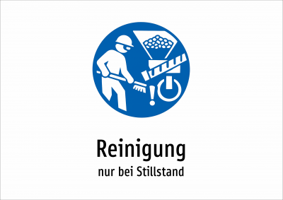 Reinigung - nur bei Stillstand