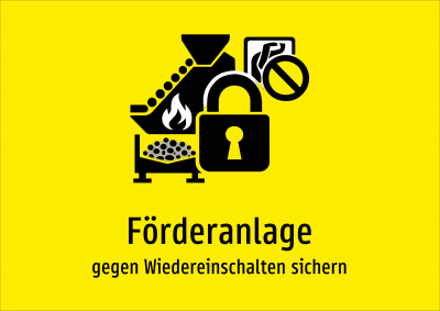 Förderanlage - gegen Wiedereinschalten sichern
