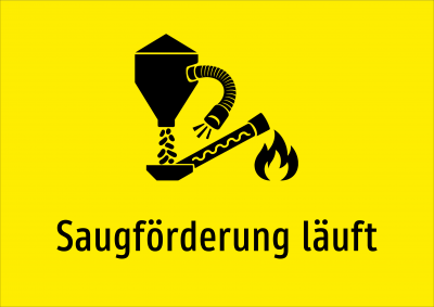 Saugförderung läuft