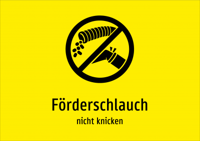 Förderschlauch - nicht knicken
